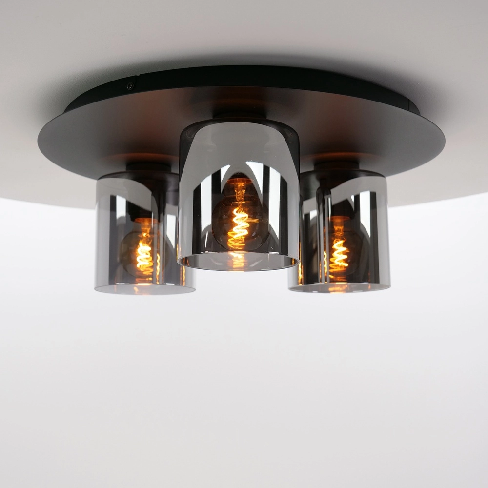 Plafondlamp Gorosiba 1 Ø 45cm - met smoke glas