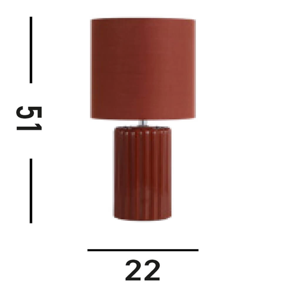Oranje tafellamp Groove keramisch Searchlight 5053423274096