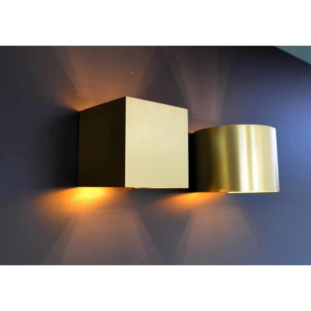 Afgeronde wandspot Xio 2700K goud Lucide 5411212092465