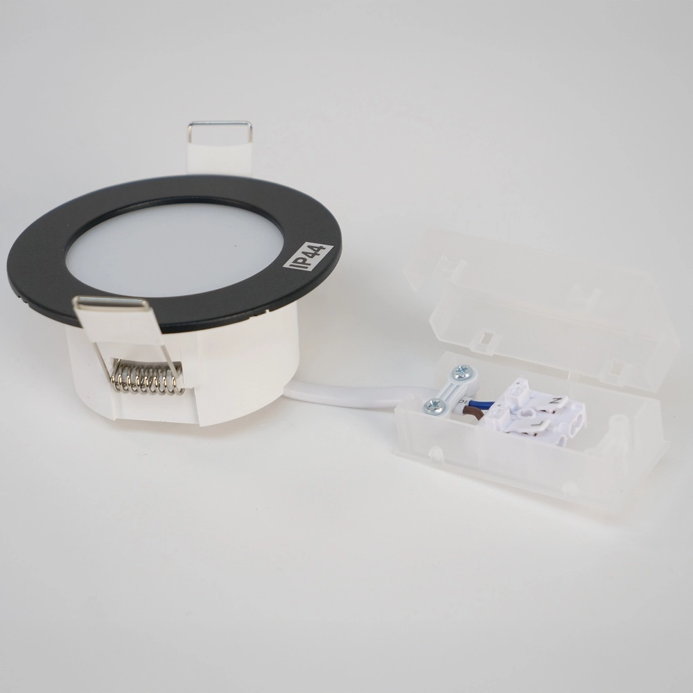 IP44 inbouwspot Fueva 6 rond - zwart - Ø 8,8cm Eglo 9008606330904
