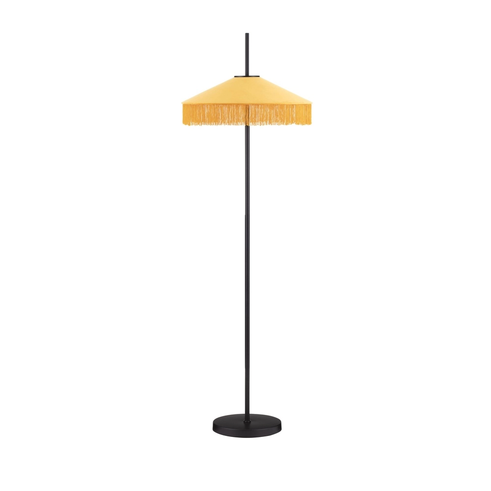 Tiffany vloerlamp Velvy geel Lyora 5212017493811