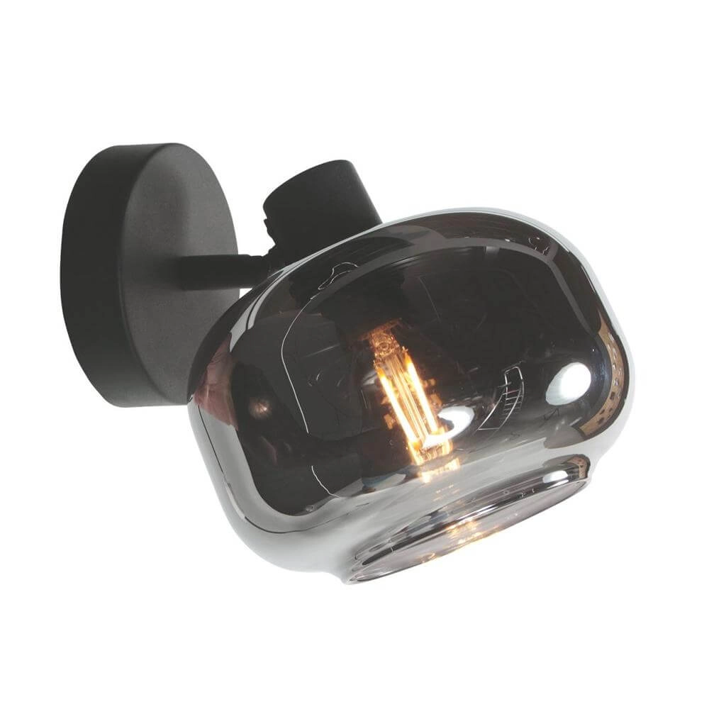 Zwarte plafondlamp Tenebris enkel