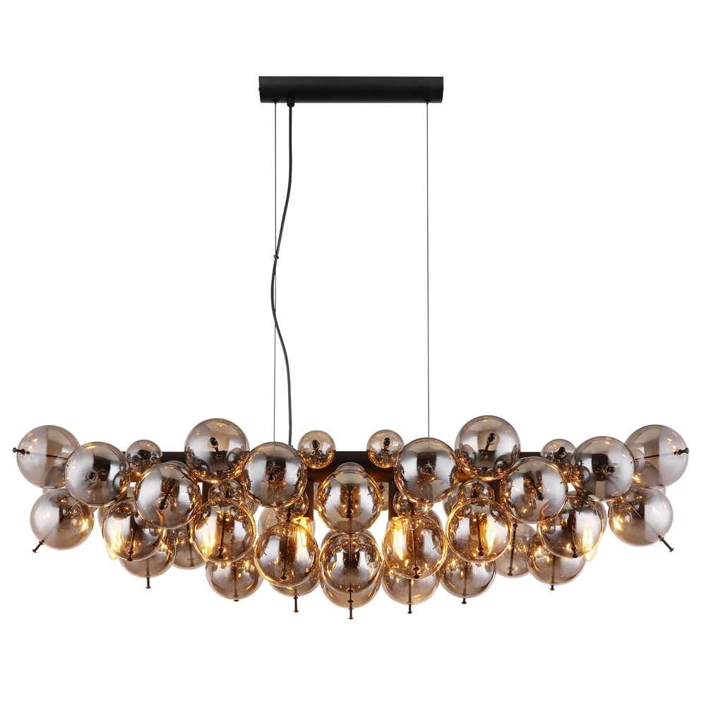 Unieke hanglamp Udo smoke glas 100cm Globo 9007371471263