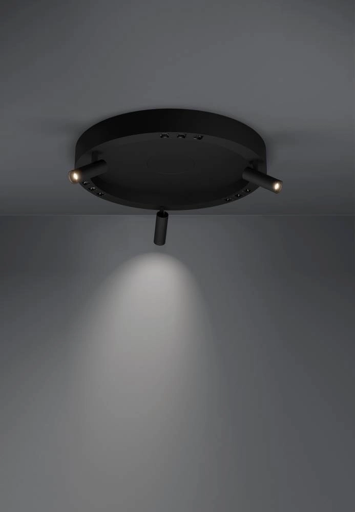 Zwarte led plafondlamp Bruscoli Ø 60cm Stars of Light 9008606221165