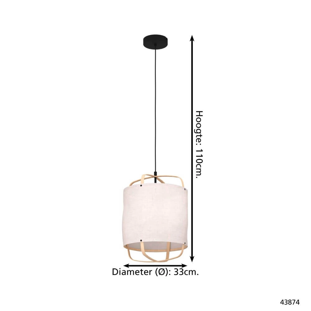 Scandinavische hanglamp Surfleet Ø 33cm Eglo 9002759438746