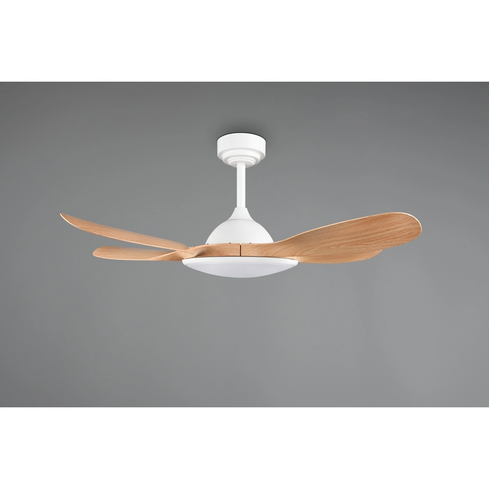 Witte ventilator Flen met houten bladen Ø 108cm Trio 4017807689297
