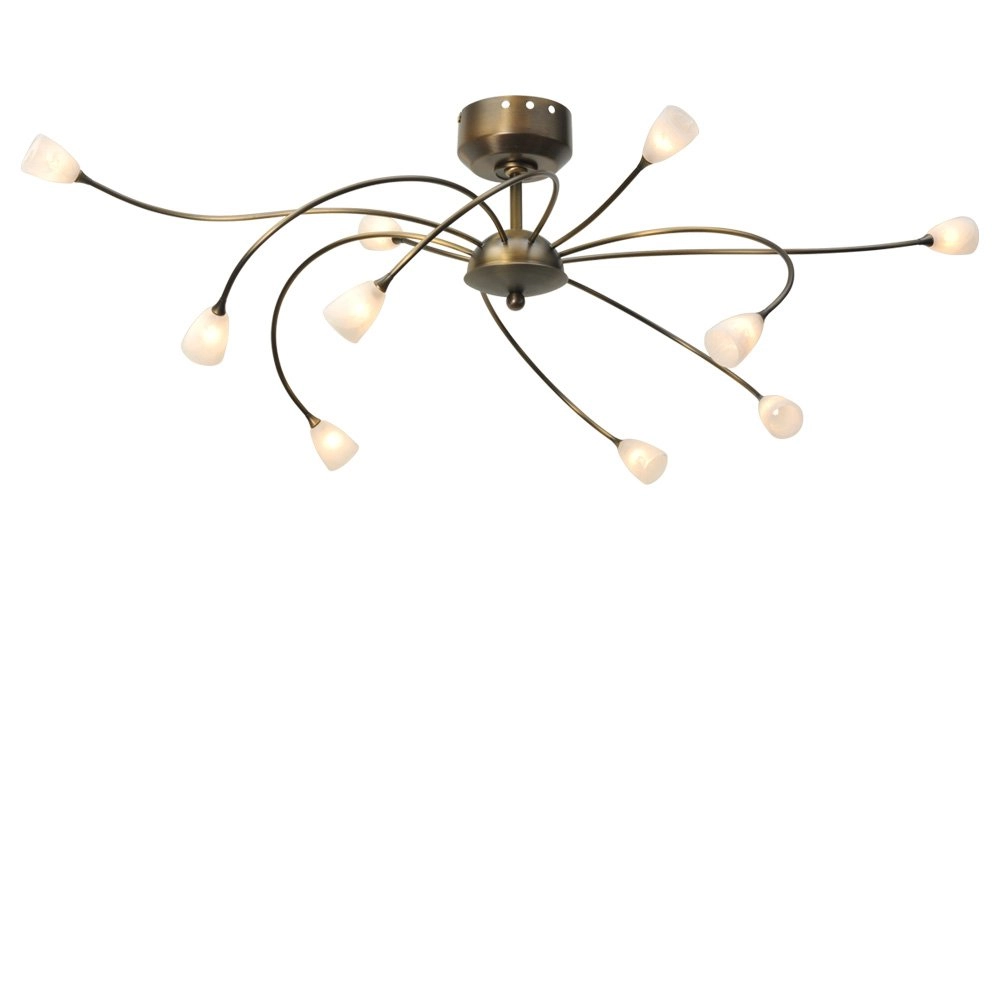 Led plafondlamp Molto 2 LED 10-lichts 43x65cm bronsbruin