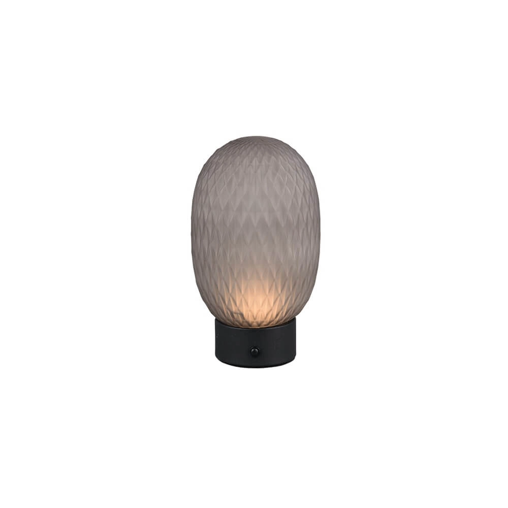 Tafellamp Facette zwart met smoke glas Trio 4017807643589