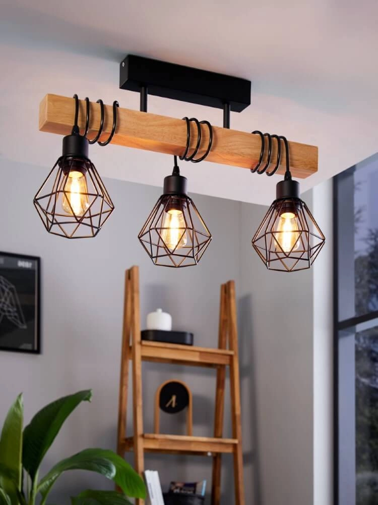 Houten plafondlamp Townshend 5 Eglo 9002759440749