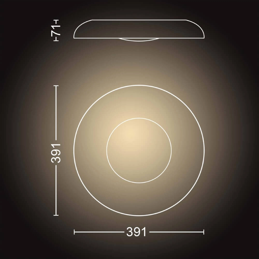 Plafondlamp Hue Still - White Ambiance Ø 39,1cm zilvergrijs Philips 8719514341333
