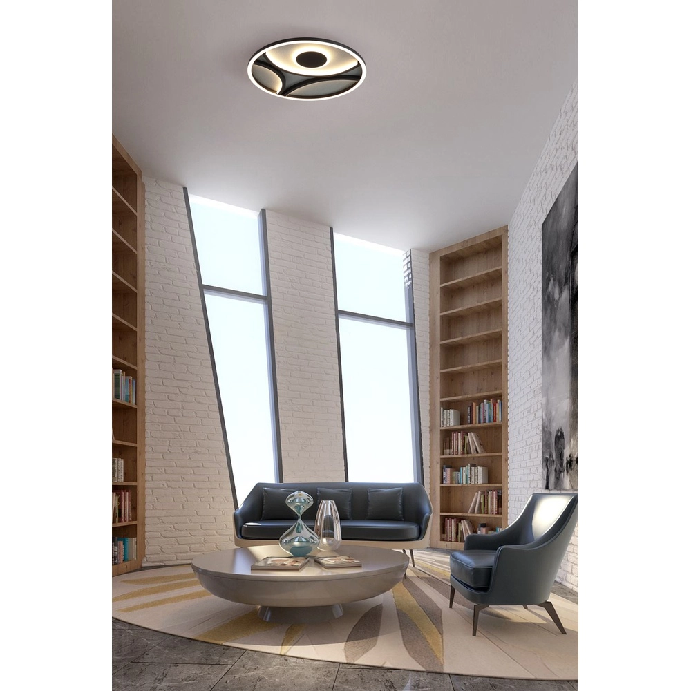 Plafonniere Zendisc zwart Searchlight 5053423298030