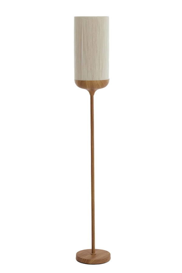 Vloerlamp Dania lichte hout print Light & Living 8717807710057
