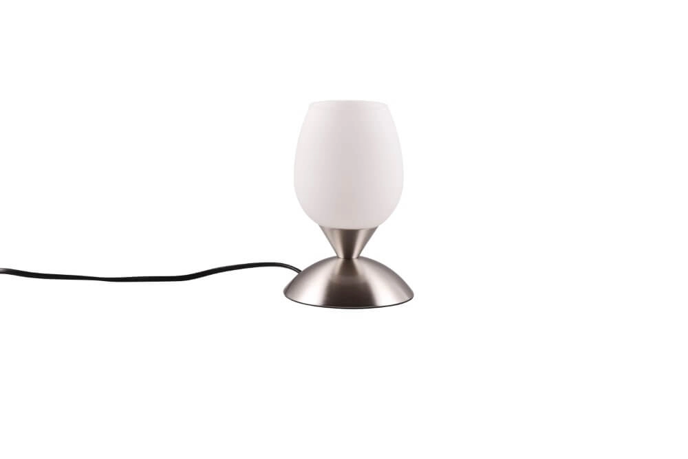 Tafellamp nikkel Cup Ii wit glas Trio 4017807551495