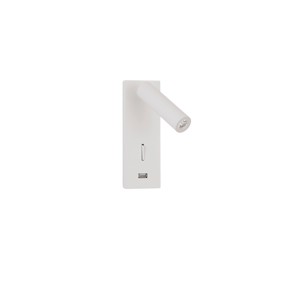 Bedlampje Fuse wit met usb Lyora 5212017423702