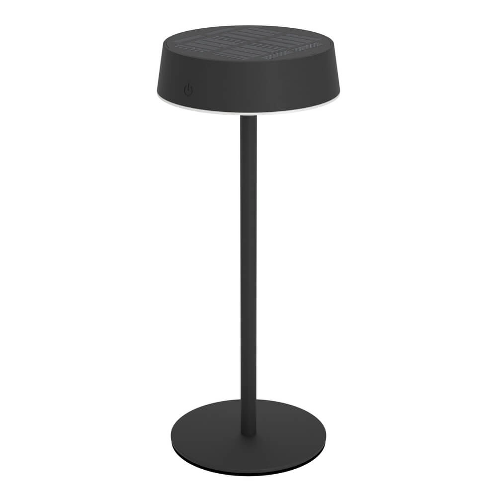Strakke tafellamp Simeri hybride zwart