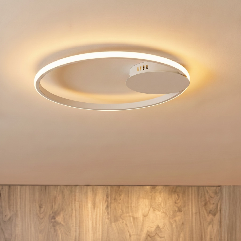 Ronde plafondlamp Fuline wit Ø 50cm