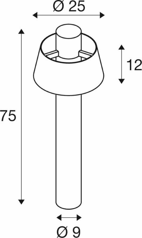 Paddenstoel lamp Photoni 45 roest - 75cm SLV 4024163281010
