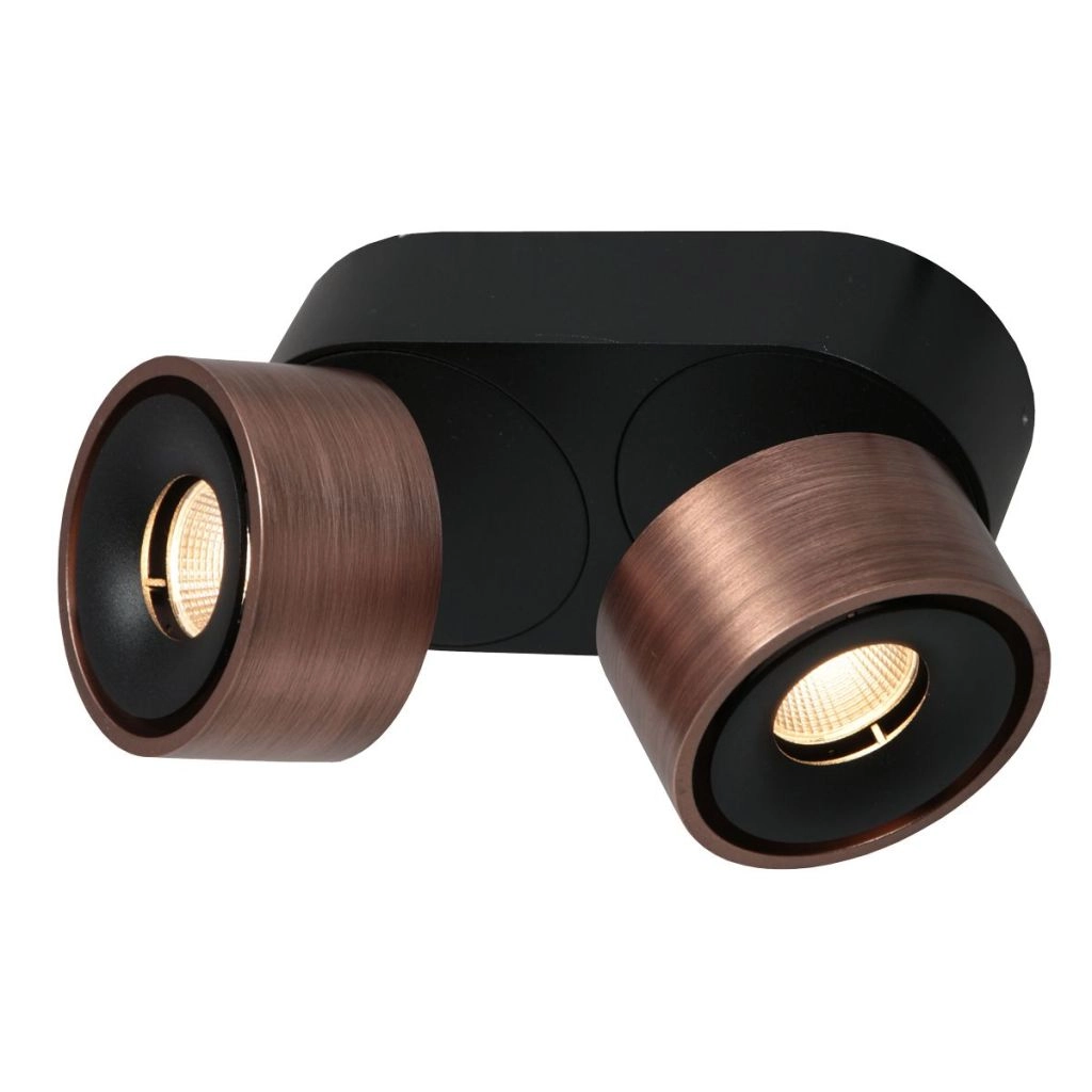 Strakke opbouwspot Fez dubbel brons