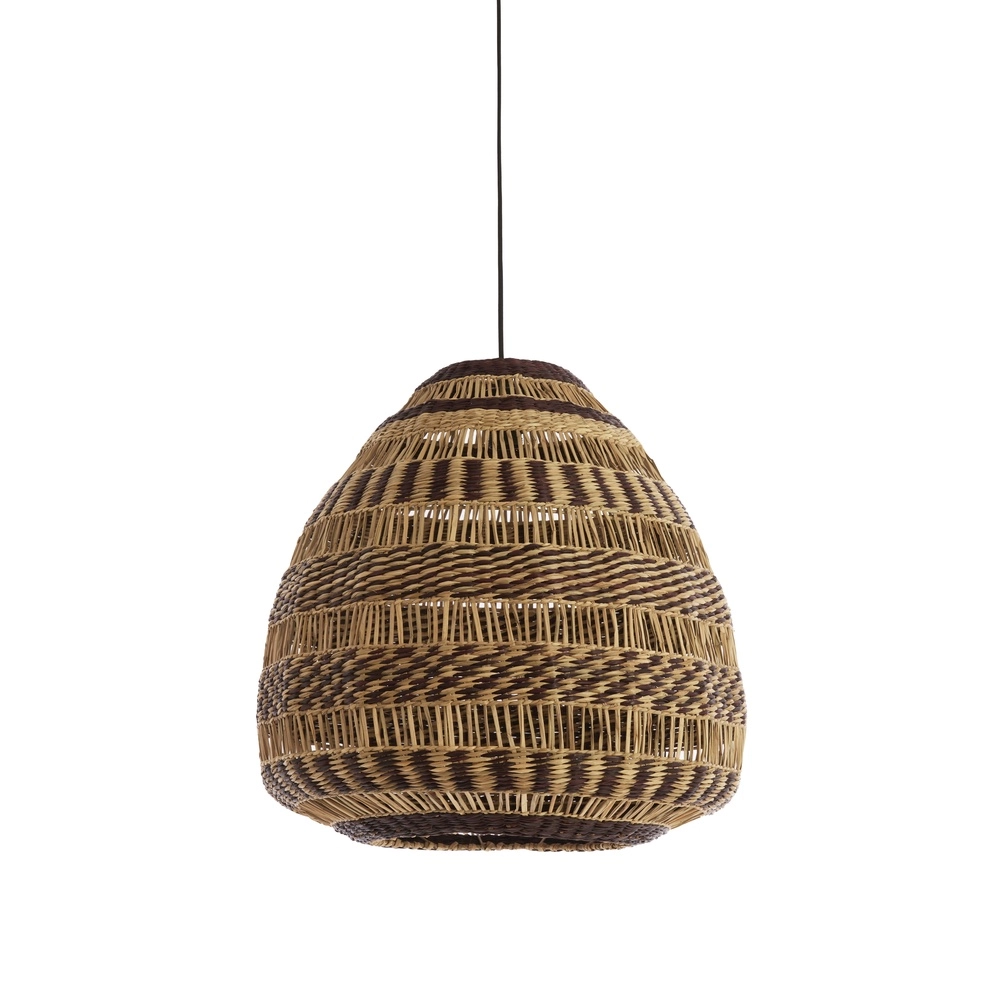 Rotan hanglamp Soluna Ø 56cm - donkerbruin naturel