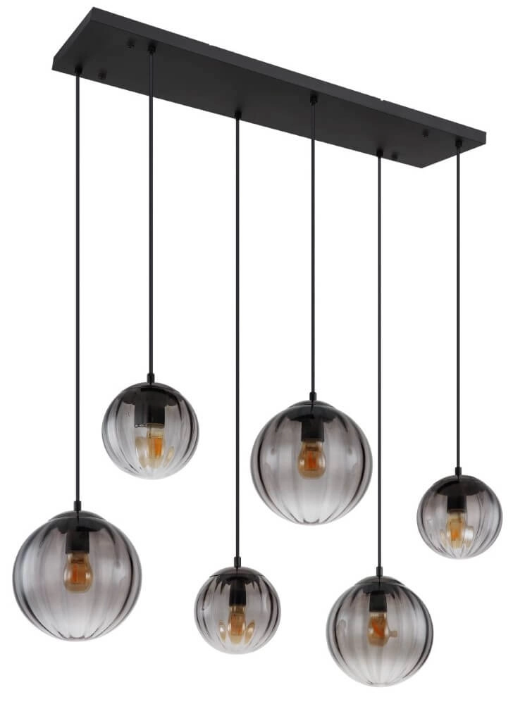 6-lichts hanglamp Dallerta smoke glas Globo 9007371455560