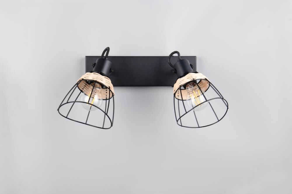 Zwarte plafondlamp Jerome design 2-lichts Trio 4017807637700
