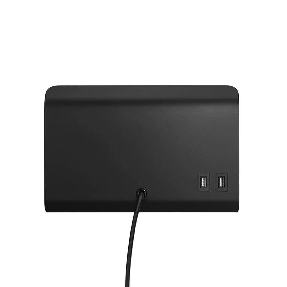 Zwarte wandlamp Roomi met usb-aansluiting Nordlux 5704924005664