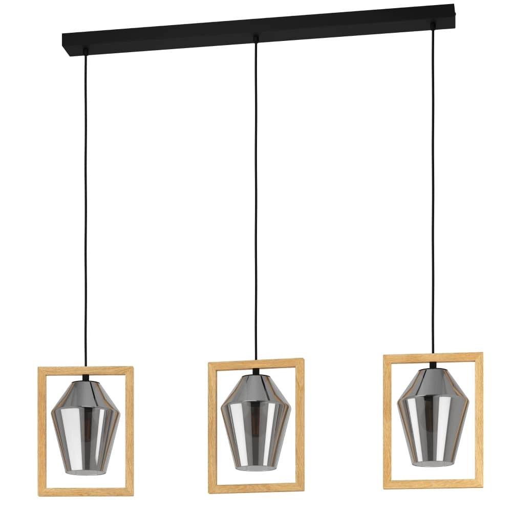 Houten hanglamp Viglioni eettafel