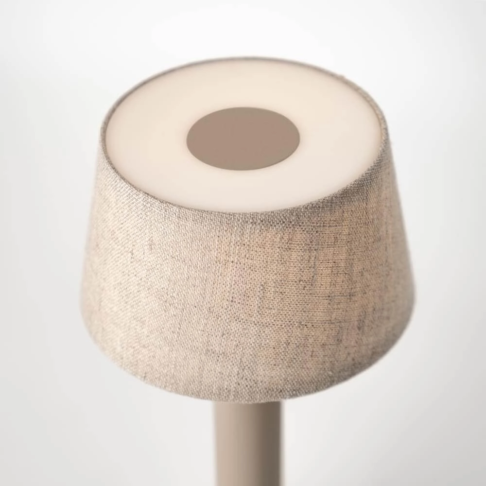 Oplaadbare tafellamp Two Beige linnen Humble 7446023312363