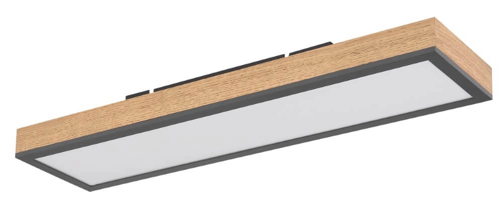 Houten led plafondlamp Doro 60x15cm Globo 9007371417780