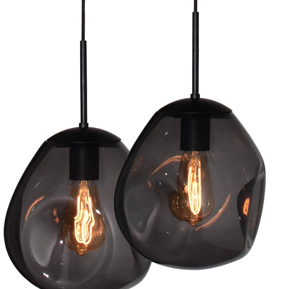 Hanglamp Lava Oval 8x smoke glas Ø 24cm Masterlight 8718121290232