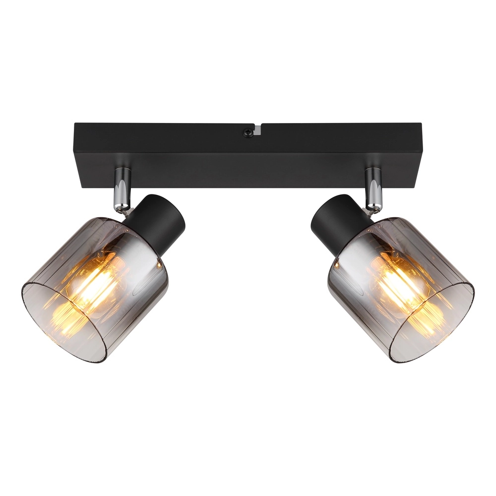 Plafondlamp Jack 2-lichts zwart Globo 9007371516834