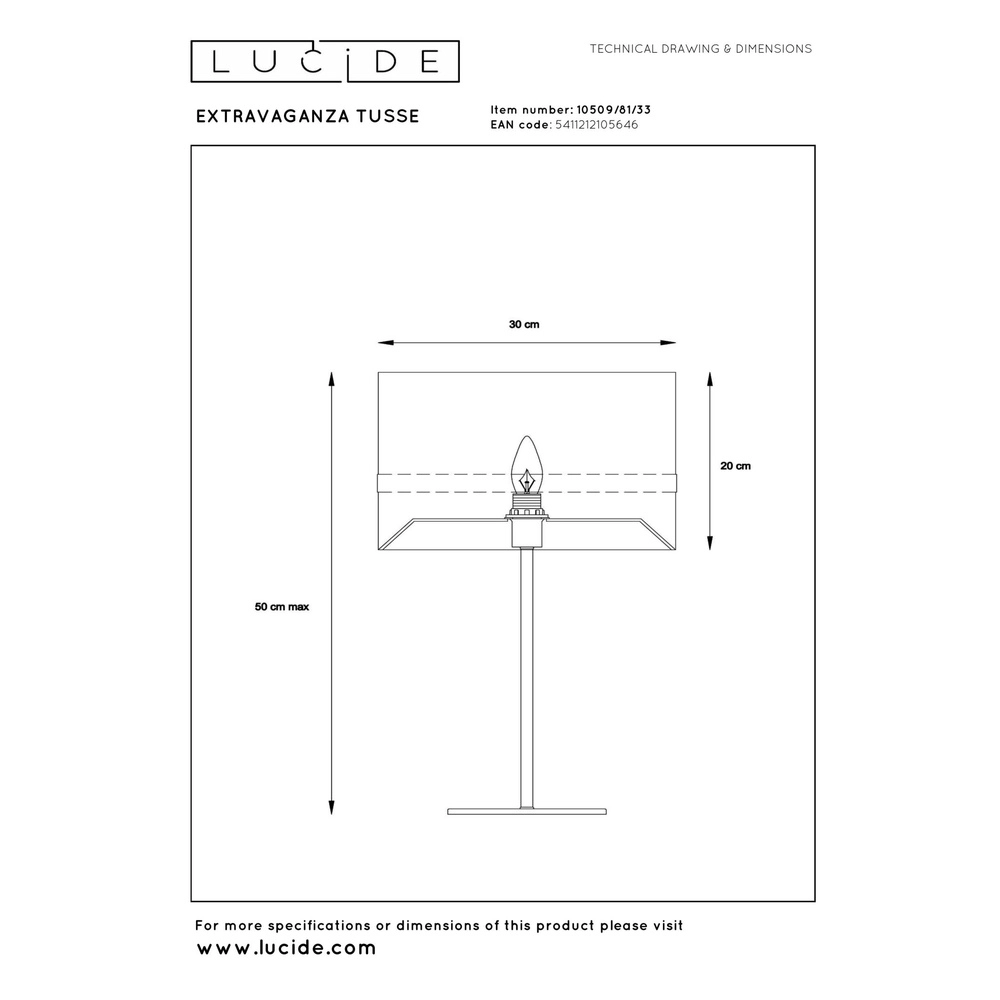 Design tafellamp Extravaganza Tusse groen Ø 30cm Lucide 5411212105646