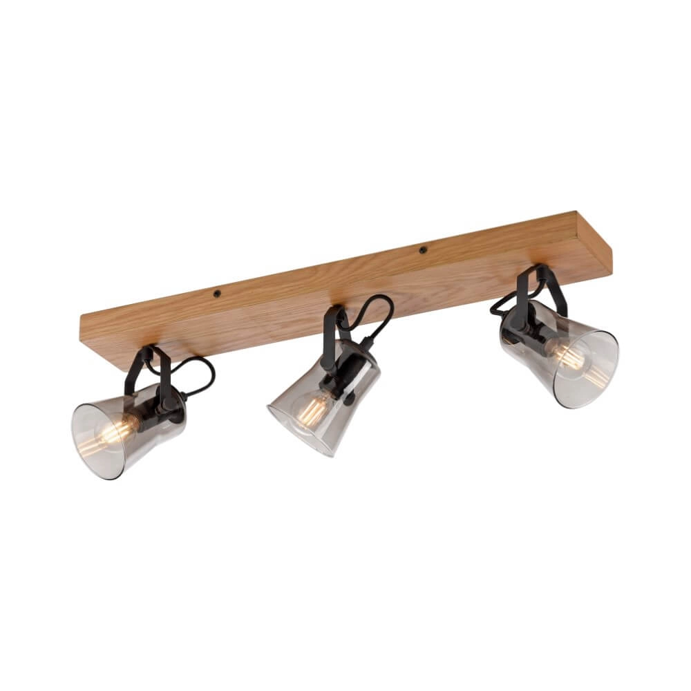 Plafondlamp Green Langstrom hout 3-lichts