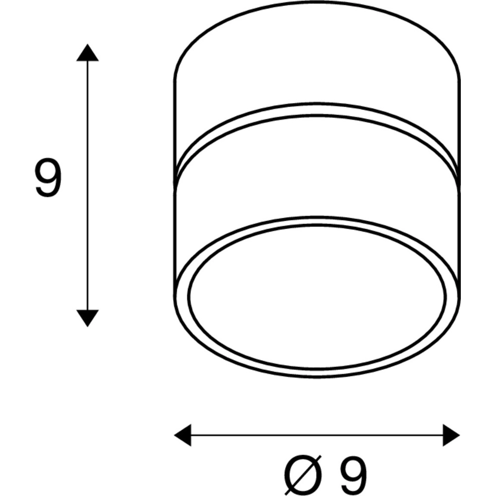 Opbouwspot Kalu 2.0 enkel zwart 3000K SLV 4024163317634