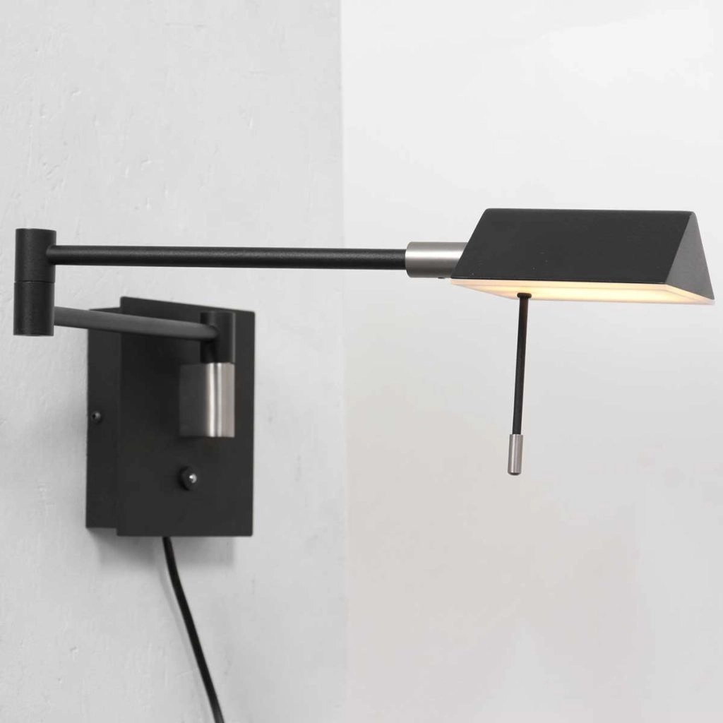 Wand leeslamp Retina zwart Steinhauer 8712746165104