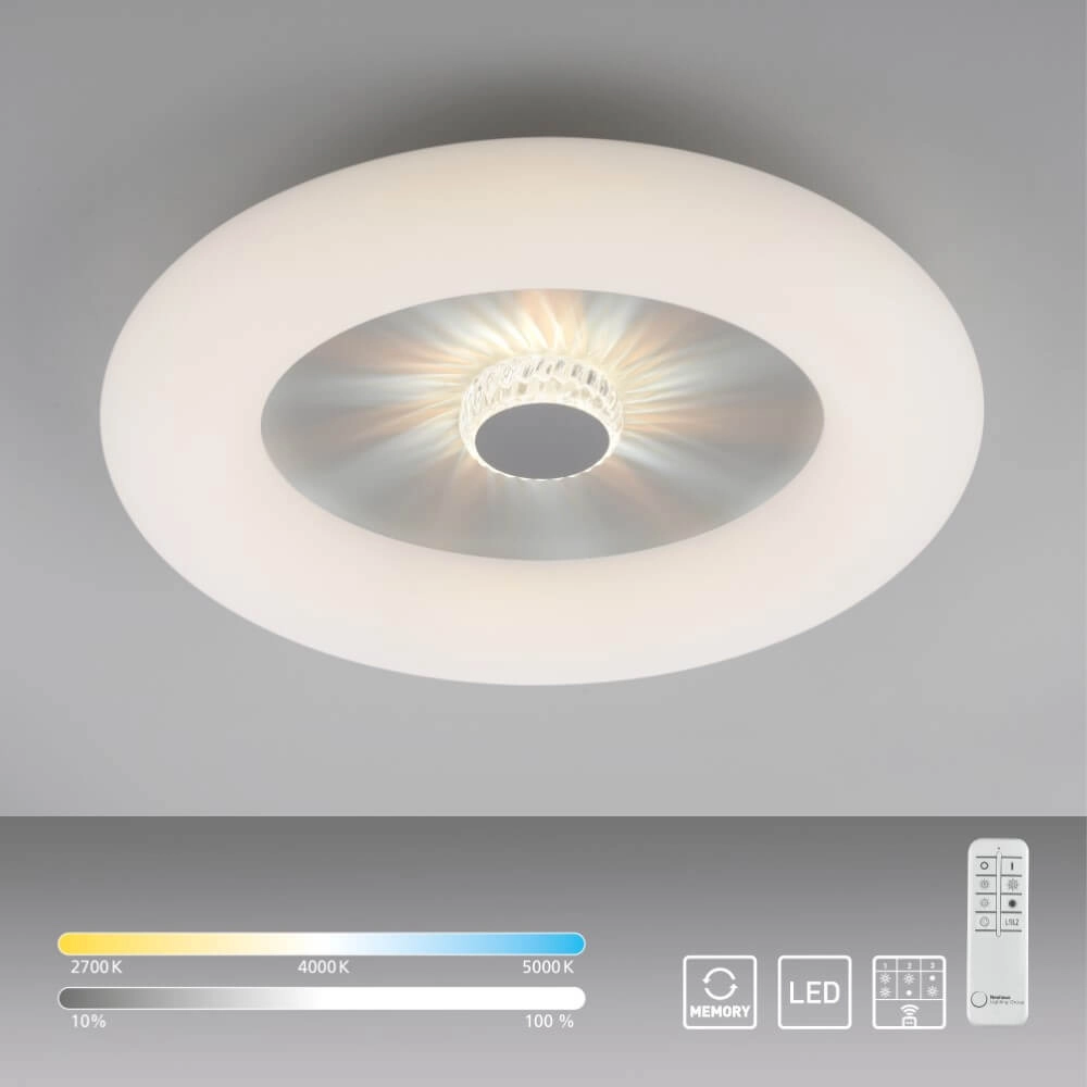 Ronde plafondlamp Vertigo wit Ø 50cm Just Light 4043689992408