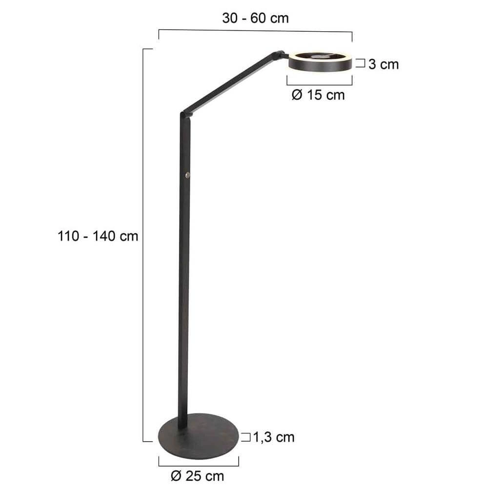 Vloerlamp Ringlux zwart Steinhauer 8712746176650
