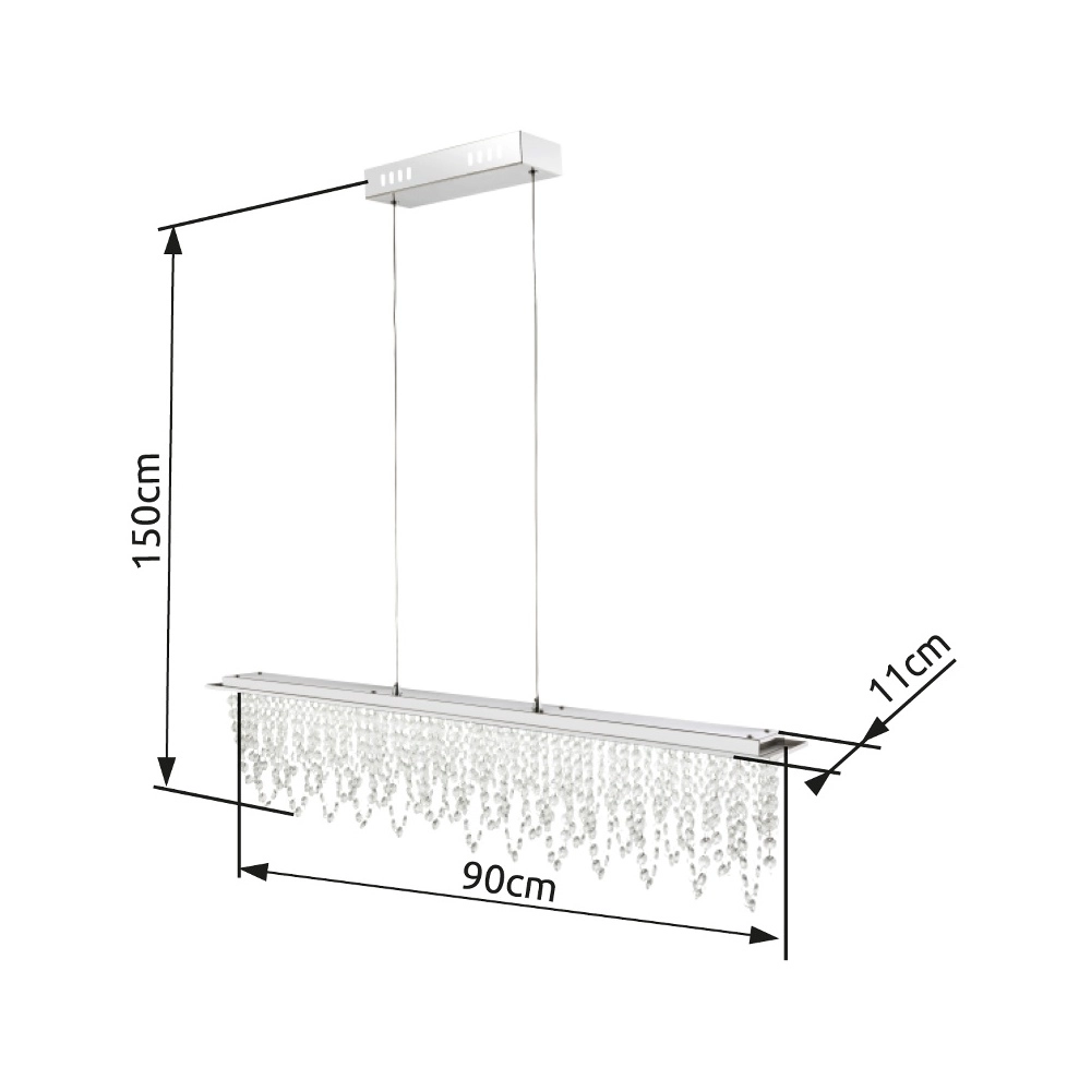 Hanglamp Scala chroom Globo 9007371352678