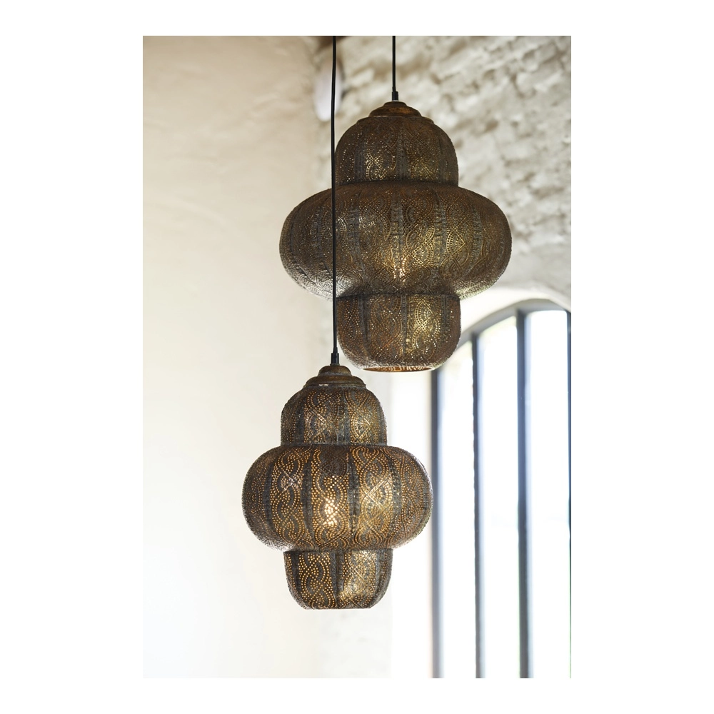 Tiffany hanglamp Ryota bruin Ø 42cm Light & Living 8717807831387