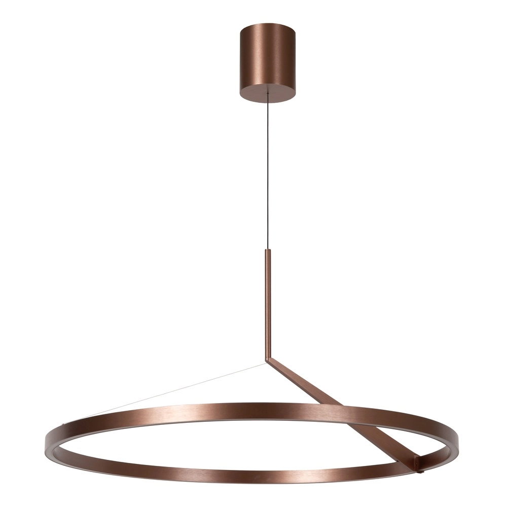 Strakke led hanglamp Applause roodkoper - Ø 80cm Premium by Lucide 5411212221858