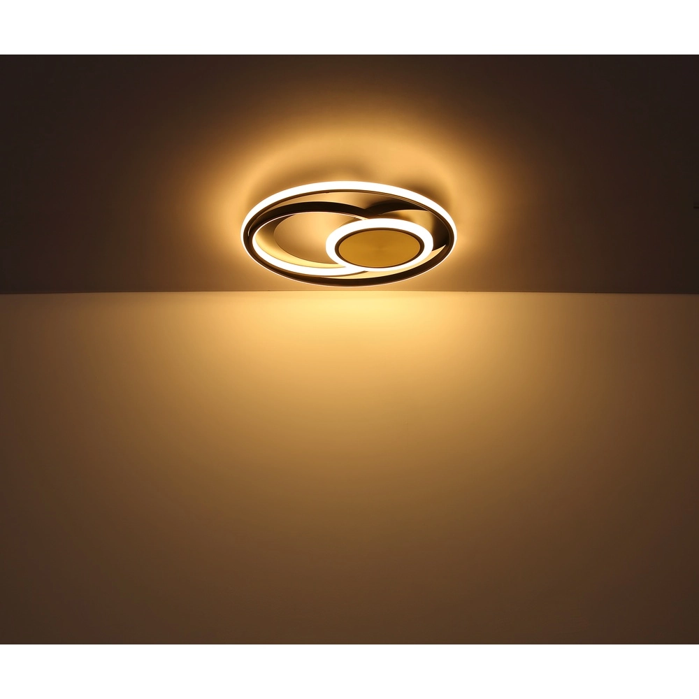 Design plafondlamp Pikara zwart met hout Globo 9007371474707