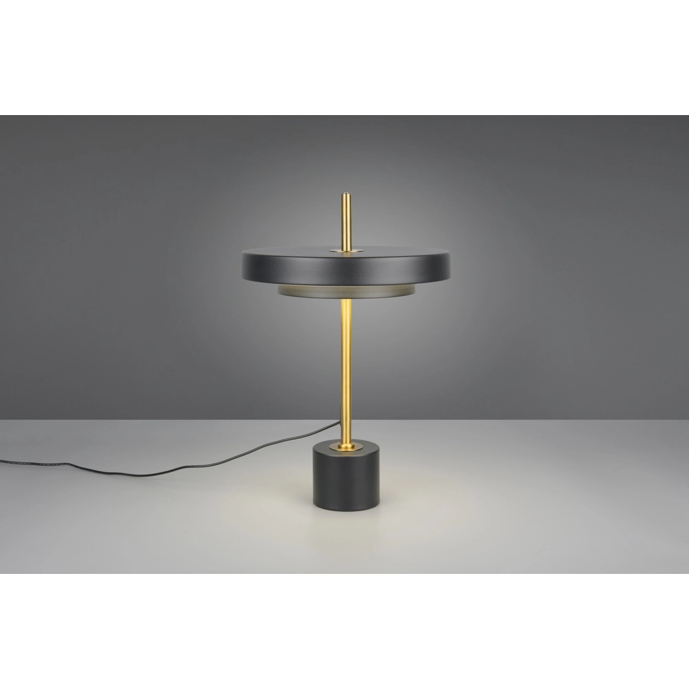 Design tafellamp Keaton zwart met goud Trio 4017807655865