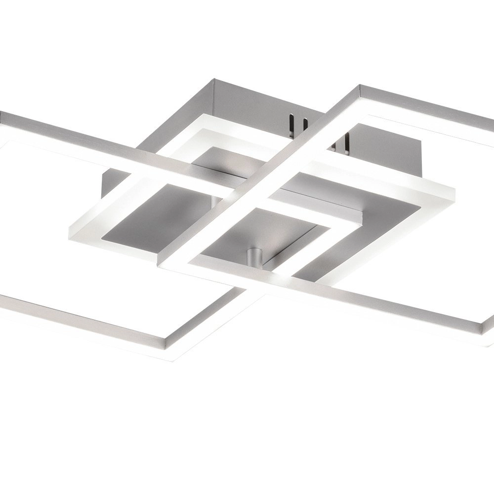 Vierkante plafondlamp Venida 57cm grijs Trio 4017807451092