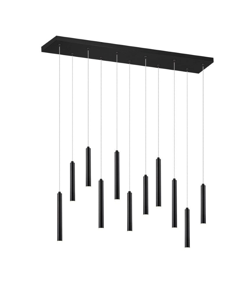 Led hanglamp Tubular 115cm 11-lichts zwart
