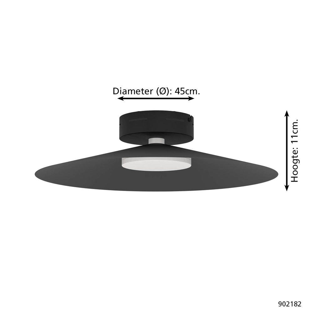 Design plafondlamp Conomavilla-Z smart zwart Eglo 9008606360581
