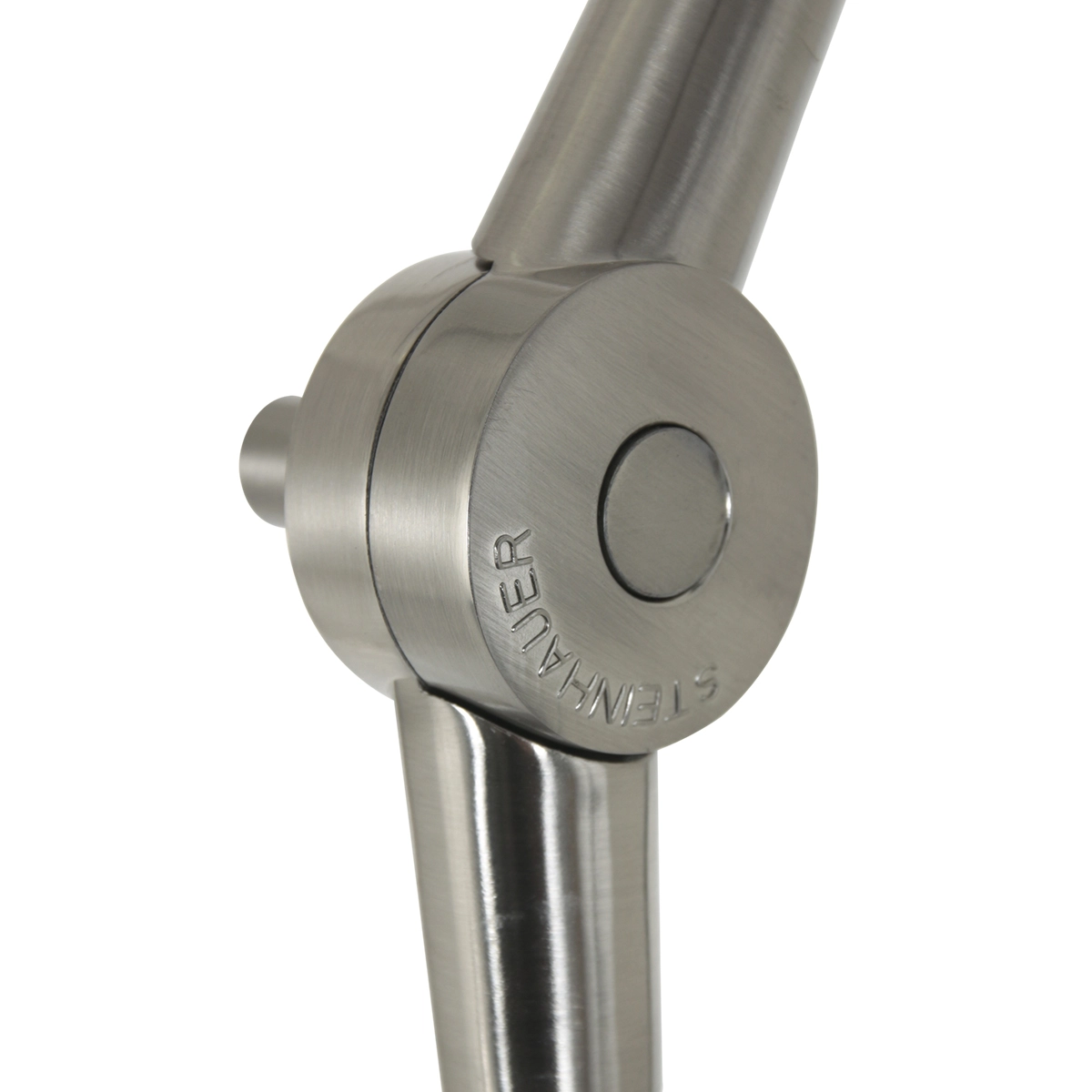 Vloer Leeslamp Prestige Chic RVS met 40cm taupe velourse kap Steinhauer 8712746145748