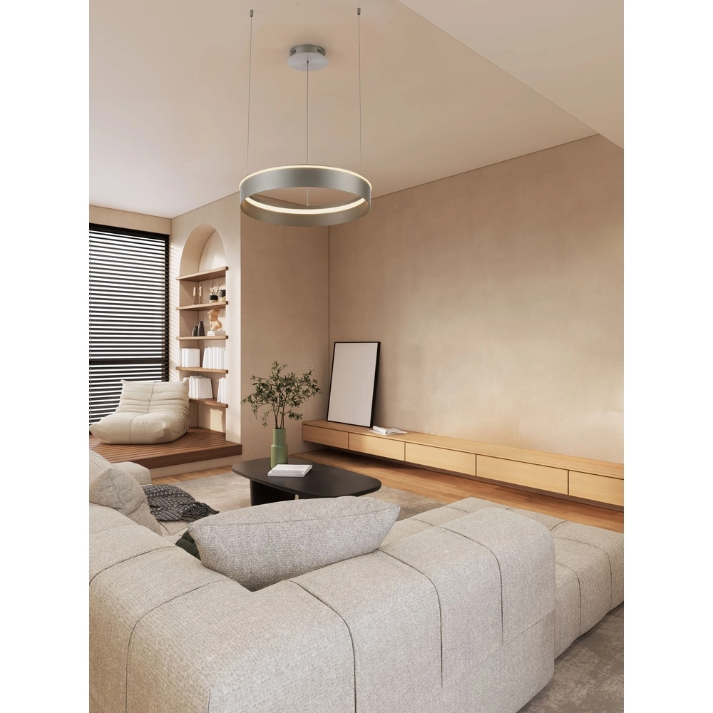 Moderne hanglamp Olivia nikkel Ø 60cm