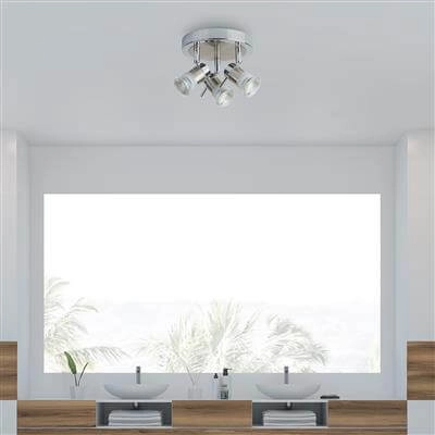 Badkamer opbouwspot Aries 3-lichts grijs Searchlight 5053423076935