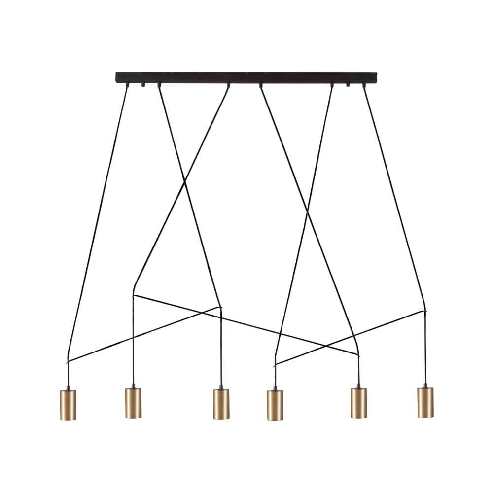 Zwart gouden hanglamp Imbria
