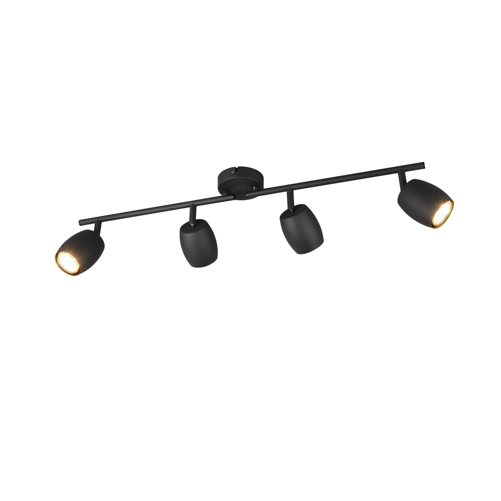 Plafondlamp Nancy 4-lichts zwart